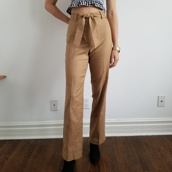 Trouser Pants with Self Tie Belt - Picture 2 of 6